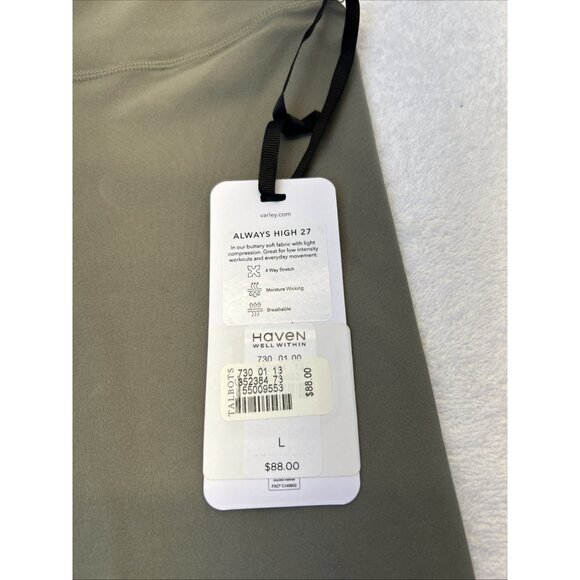 Haven Well Within Talbots Yoga Pant Leggings High Stretch Light Olive SZ L New - Picture 2 of 6